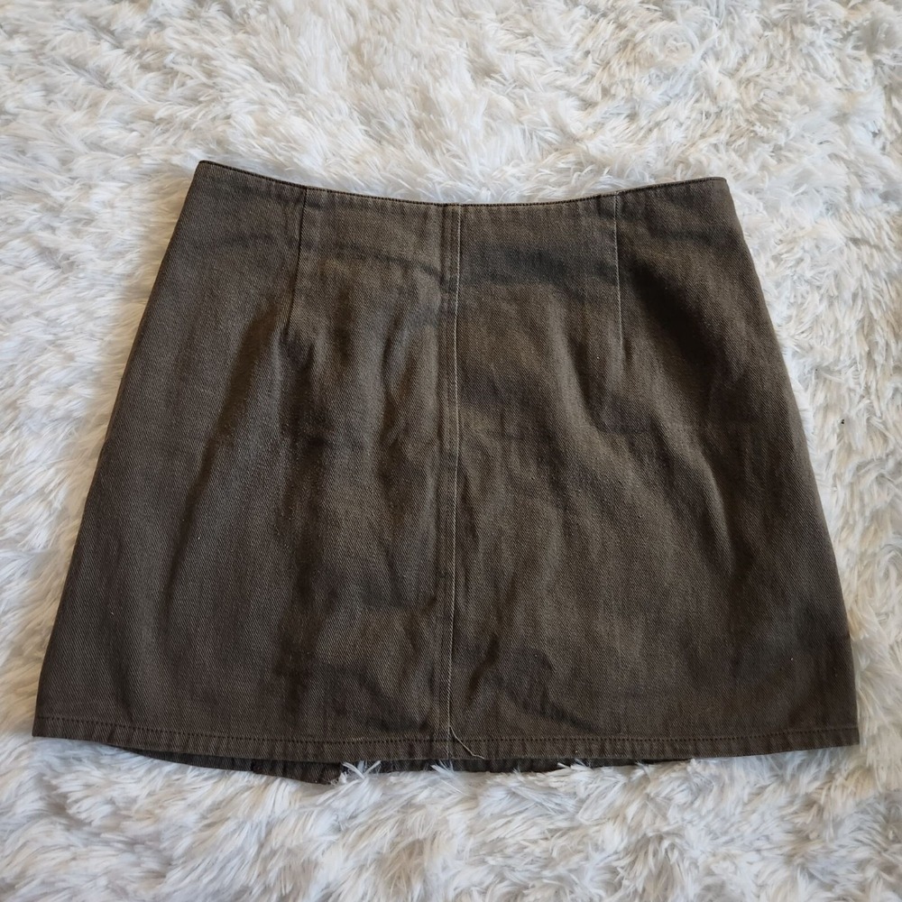 Chloe & Katie Brown Denim Skirt Button Front Junior's M - Picture 5 of 5